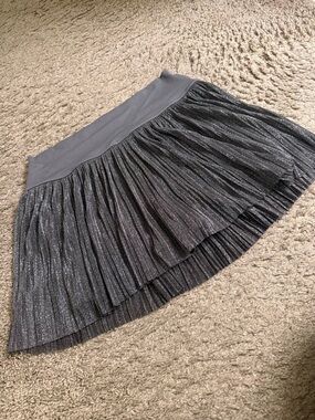 offline by aerie gray silver real me pleated glitter shimmer skort - size xl